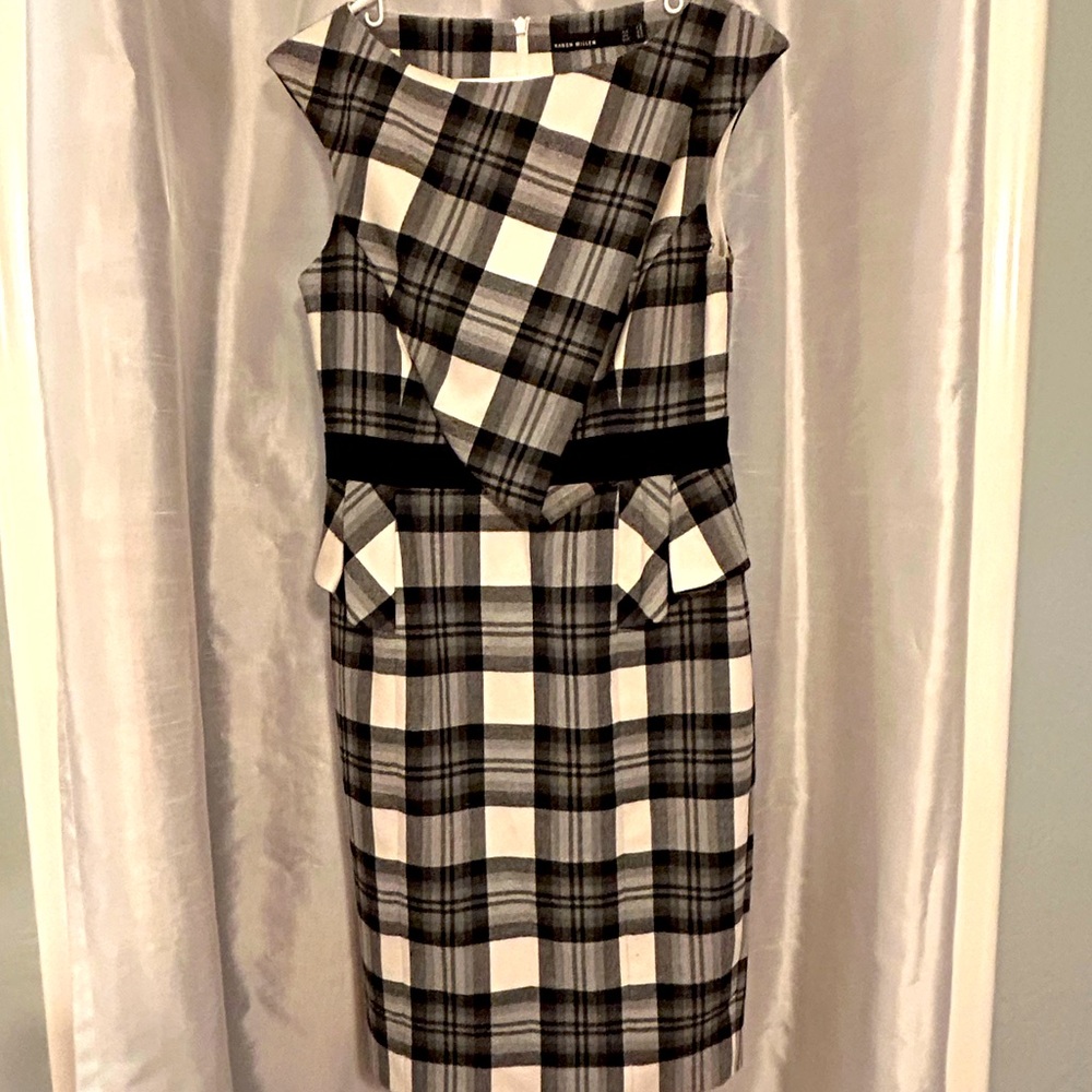 Karen Millen Black and White Asymmetrical Dress